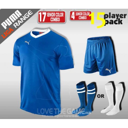 Soccer Kits on Sale including Puma Kits, Nike Kits, Team Kits, Custom